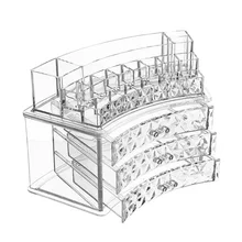 Акриловый ящик для хранения, многопористый органайзер для косметики, ювелирных изделий, прозрачный пластиковый пористый ящик для хранения помады