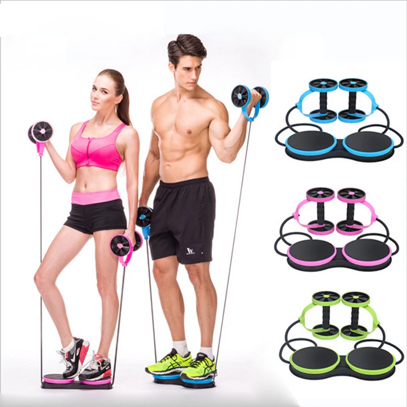 

1 PC Multifunctional AB Rollers 5 in 1 Fitness Exercise Machine Waist Twisting Disc Barbell Pull Rope Weight Loss Body Builder