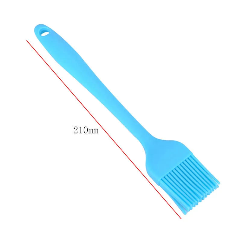 Многоцветная силиконовая Кондитерская щетка, масляные щетки, щетка для барбекю, чистящая для торта, хлеб, масло, инструменты для выпечки, кухонные инструменты безопасности 21*3 см 7