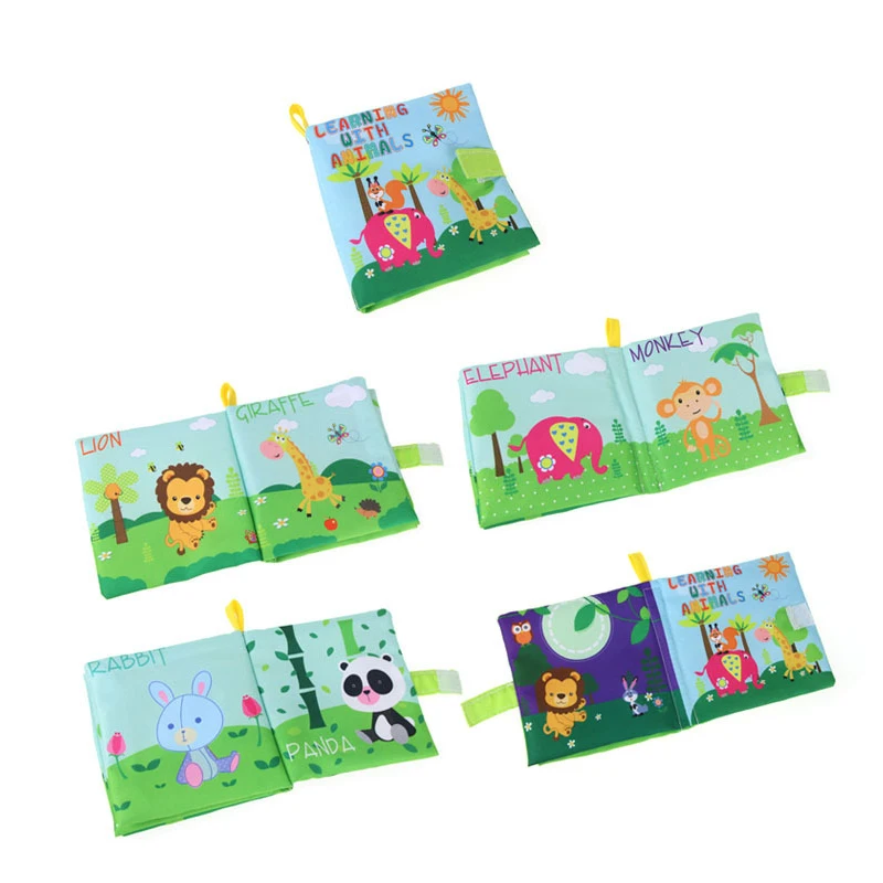 1PC Baby Toy 4 Style Soft Cloth Books Rustle Sound Infant Educational Stroller Rattle Toy Newborn Crib Bed Baby Toys 0-36 Months