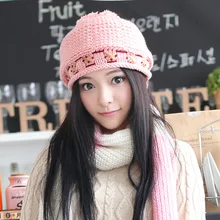 BomHCS женские зимние толстые теплые шапочка из плотной пряжи ручной работы модные шапочки подарок