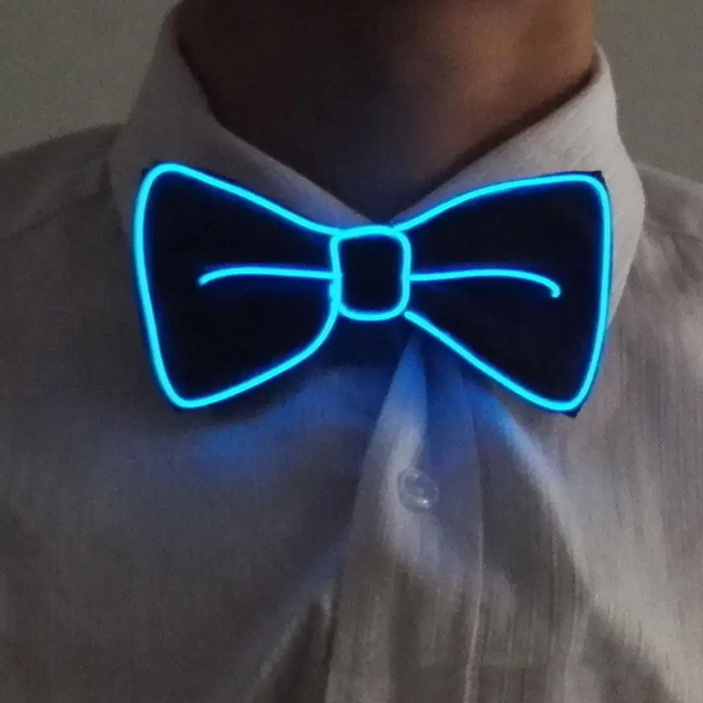 Светодиодный галстук-бабочка 11X6 см, светодиодный, светящийся, модный, блестящий, галстук-бабочка, галстук, вечерние, для шоу, полиэстер, шелковые, вечерние, реквизит, светодиодный галстук-бабочка