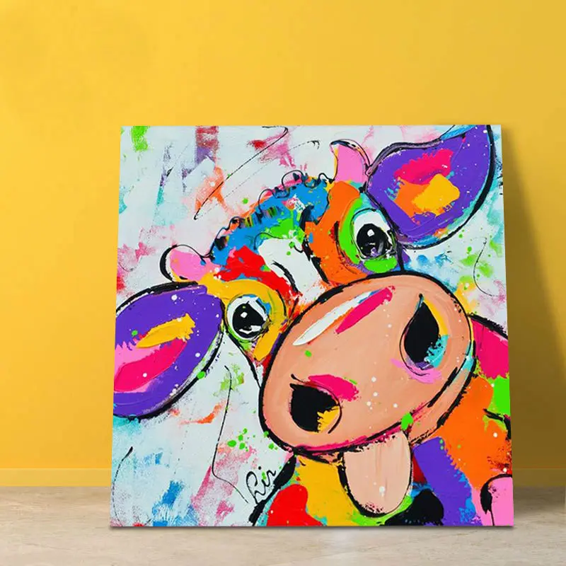 modular painting cartoon cow digital paint by numbers kids oil painting coloring by numbers gift for - Animal Painting For Kids modular painting cartoon cow digital paint by numbers kids oil painting coloring by numbers gift for - Animal Painting For Kids