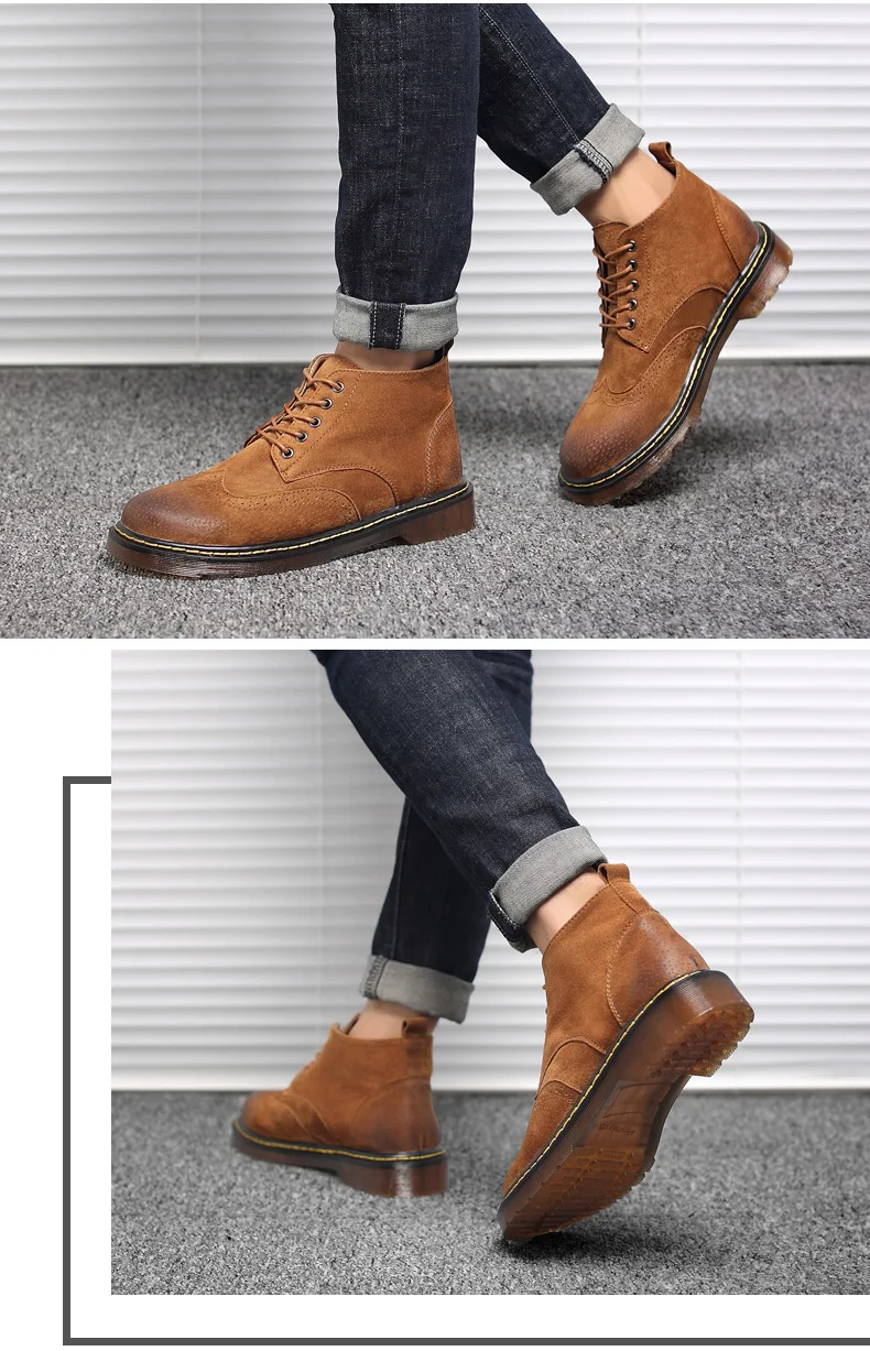 Мужская обувь непромокаемые слипоны сапоги с высоким берцем Повседневная модная удобная мужская обувь для взрослых Сникеры Осень Зима Большие размеры 46
