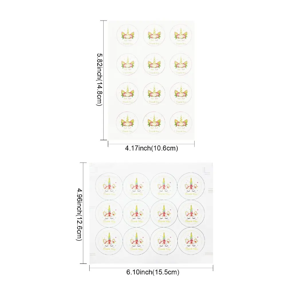 12pcs/lot Unicorn Mermaid Seal Sticker Label Chocolate Cupcake Gift Box Food Bag Water Bottle Party Decor DIY Gifts Sticker