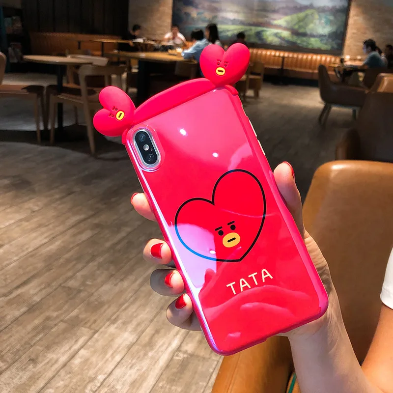 

For iPhone XR Cute 3D Cony rabbit bear Ryan phone Cases For iphone XS Max X 8 7 6 Plus Tata / Apeach soft back cover