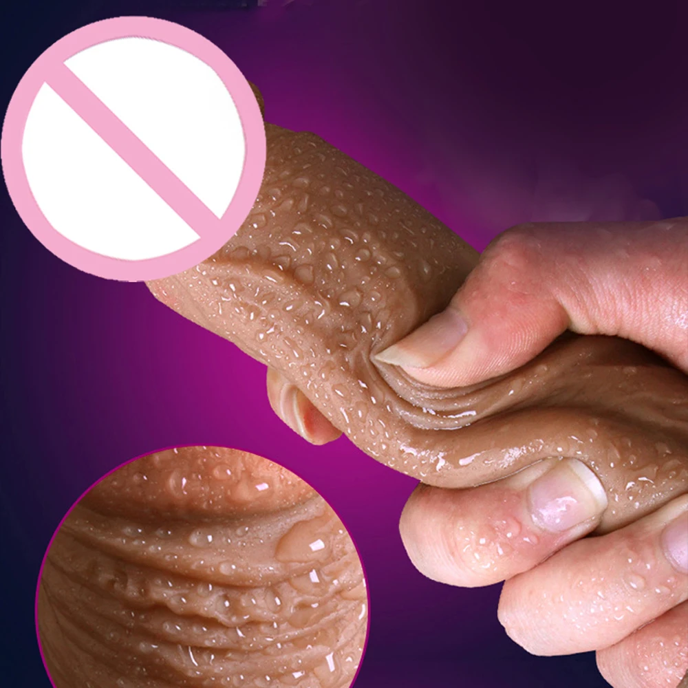 Lesbian Strapon,Super Soft Silicone Skin Realistic Penis,Double Strap ons Dildo with Harness,Sex Toys for Woman,Sex Products