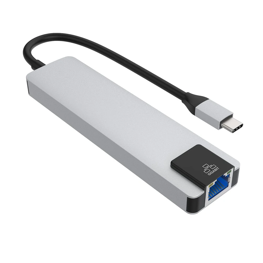 5 в 1 концентратор адаптер usb type C Hdmi 4K USB C к Gigabit Ethernet Rj45 Lan адаптер для Mac Book Pro Thunderbolt 3 USB-C зарядное устройство P