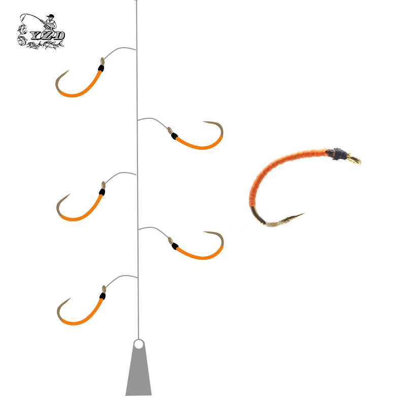 Rigs Fishing Hooks Fishing Lure Fish Skin Shrimp Sabiki Bait Flasher Rig For Perch Coregon Fera