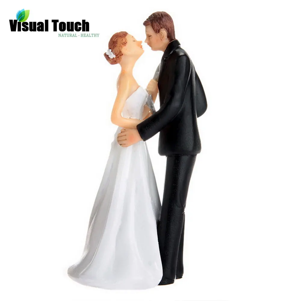 Романтическая Статуэтка невесты и жениха с визуальным прикосновением, забавная Свадебная Статуэтка для украшения свадебного торта