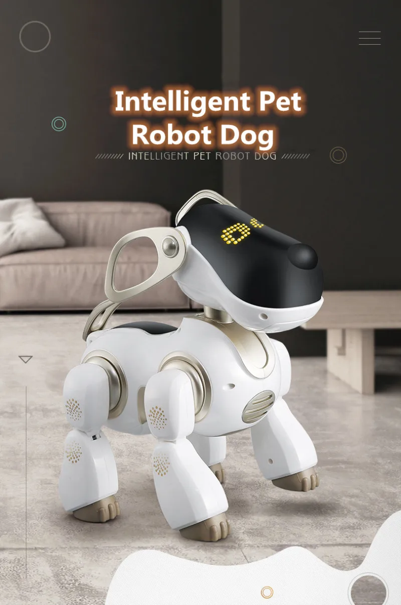 Brinquedo de Aprendizagem Jogar com a Criança Mais Novo Educacional Controle Remoto rc Robô Cão Animal Estimação Simulação ai Pode Cantar Falando Dança 4 remoto rc robô cão animal estimação simulação