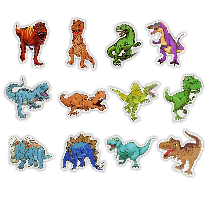 TD ZW 50Pcs Dinosaur Stickers For Decal Snowboard Laptop Luggage Car Fridge Car Styling DIY Laptop 3