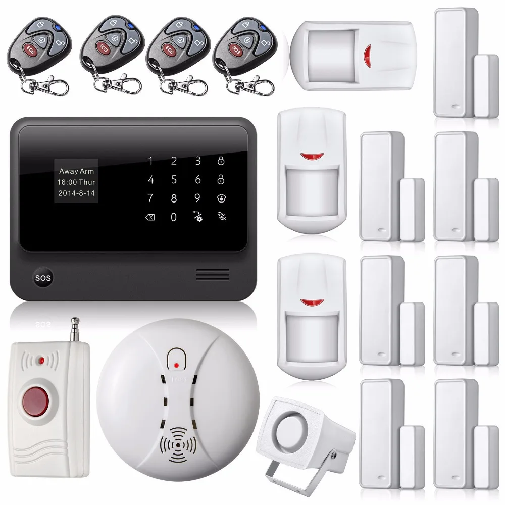 YobangSecurity Android IOS APP Smart Home Security Wifi GSM Alarm Systems Wireless Door Contact PIR Alarm Sensors Panic Button