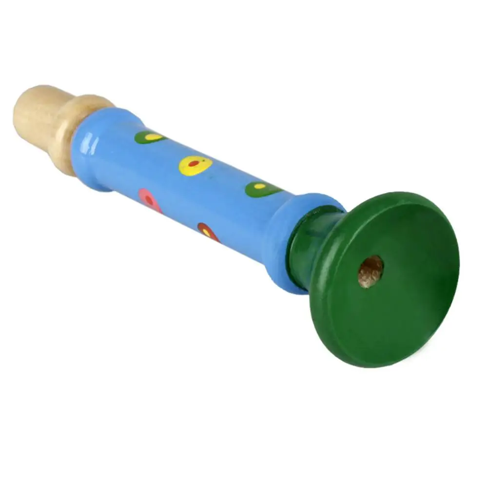 

Wooden Trumpet Colorful Orff Instrument Wooden Speaker Children Educational Musical Toy Mini Speaker for Kids