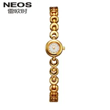 NEOS 2017 Fashion Atmosphere New Small Dial Bracelet Watch Ladies Waterproof Small Gold Watch Simple and