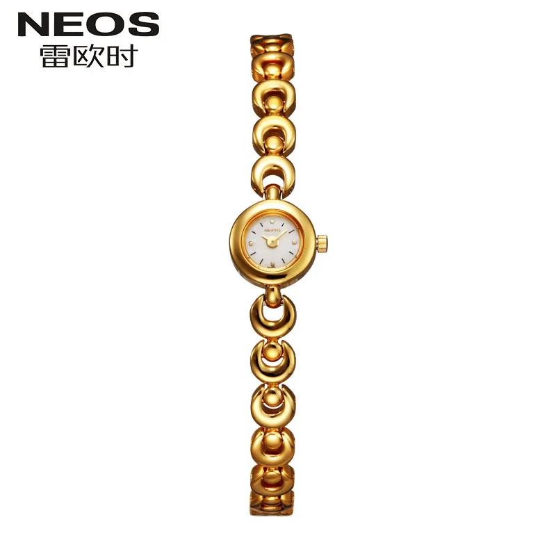 NEOS модная атмосфера новые маленькие часы с браслетом женские водонепроницаемые