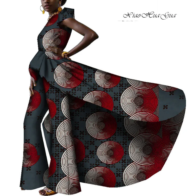 Комплект из 2 предметов в африканском стиле, топ и штаны для женщин, женское платье в пол+ широкие брюки в африканском стиле, одежда wy4595 - Цвет: 8