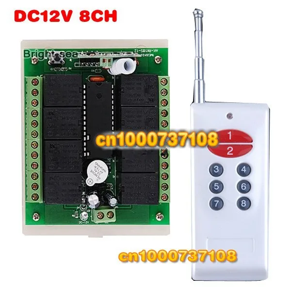 

Hot selling DC12V rf 315MHZ/433MHZ ch wireless remote control toggle momentary rf relay 12v rocker switch momentary