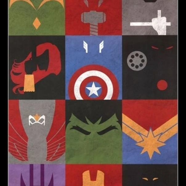 Marvel Avengers - Minimalist Grid Laminated & Framed Poster Print (22 x 34)