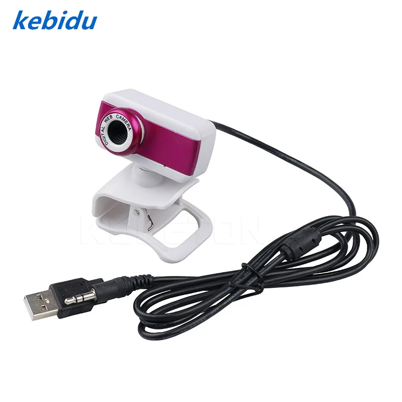 

kebidu 2018 High definition Digital USB 5.0MP Webcam Stylish Rotate Camera HD Web Cam With Mic Microphone Cute Black Red Pink