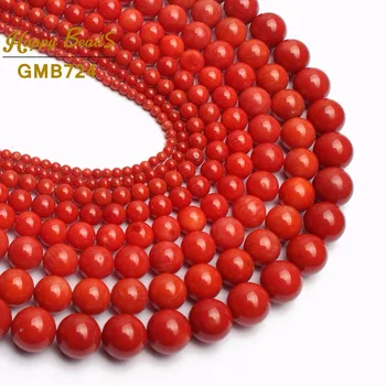 

AAA Natural Red Coral Beads For Jewelry Making Loose Round Beads Diy Bracelet Necklace Jewelry 15inches 2/3/4/6/8mm-(F01187)