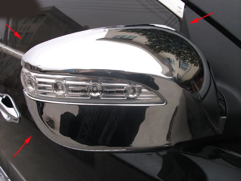 2012 ABS хромированное боковое зеркало Накладка для HYUNDAI Tucson ix35 Dualis 2010-2012