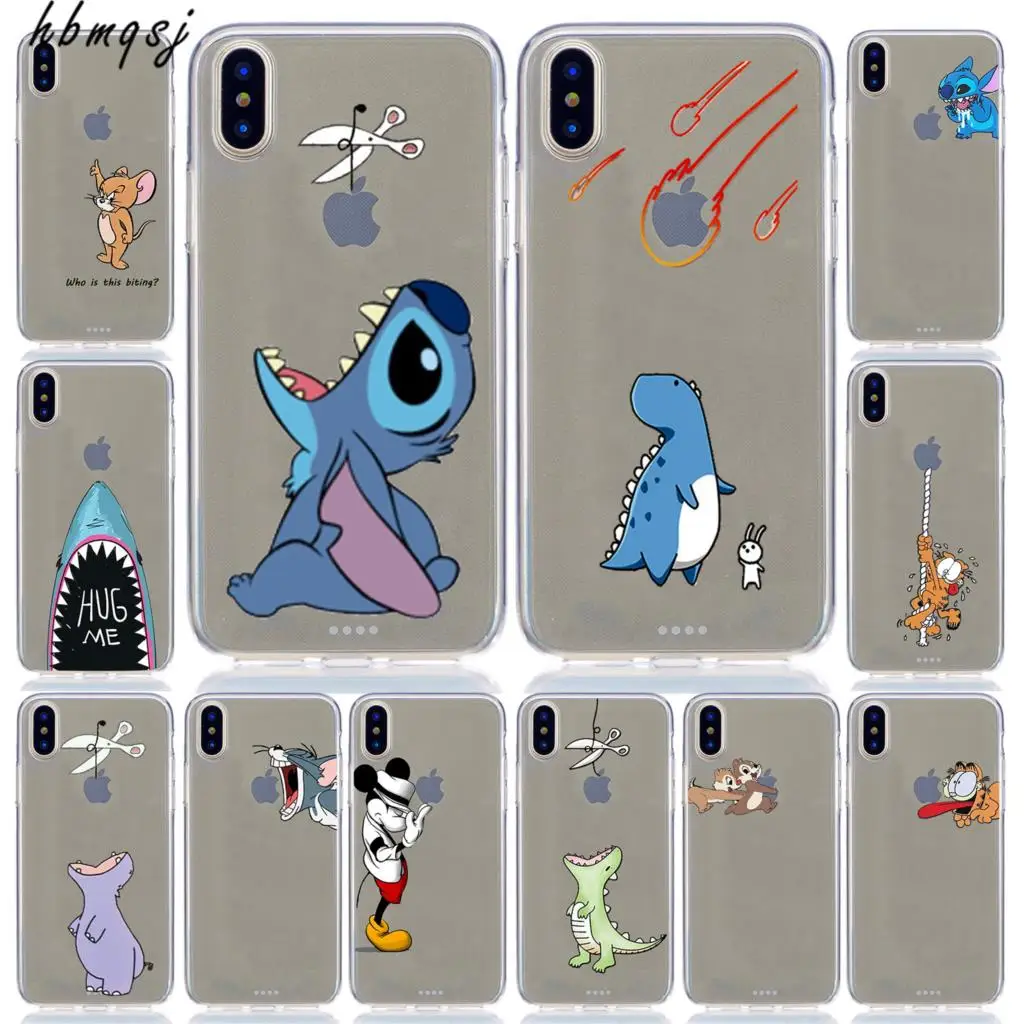 Чехол для iphone x xs xr max 6 S 7 8 plus 5S чехол силиконовый мягкий tpu прозрачный Забавный