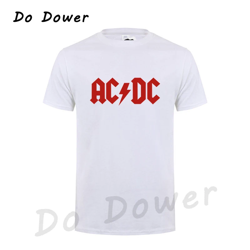 Новинка, Camisetas AC/DC Band Rock, Мужская футболка с графическим принтом Acdc, Повседневная футболка с круглым вырезом, хип-хоп, короткий рукав, хлопковый топ - Цвет: White 4