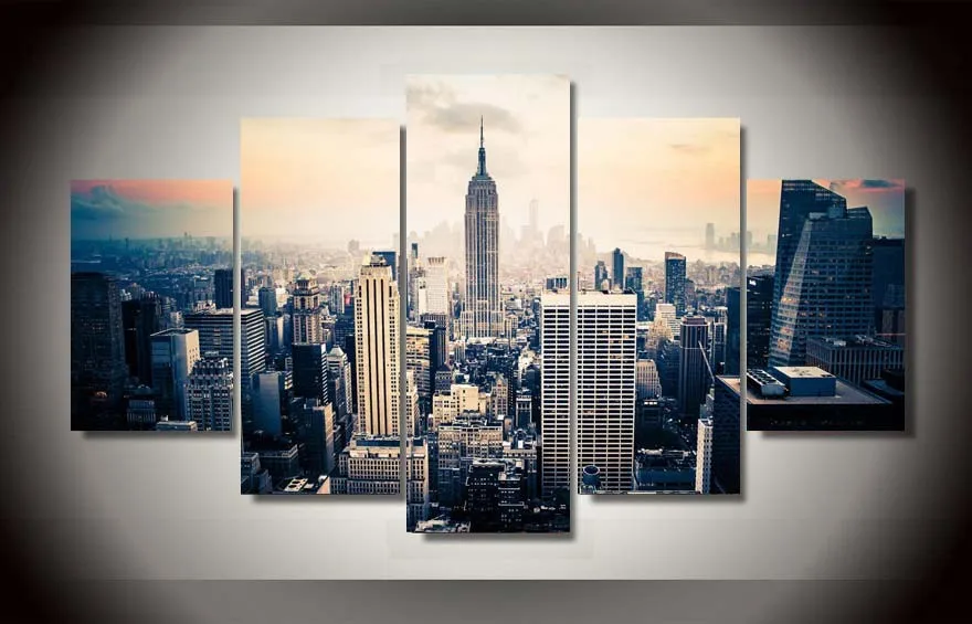Image Framed Printed new york city Painting on canvas room decoration print poster picture canvas framed Free shipping F 1360