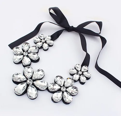 Женское ожерелье с подвеской в виде цветка 4 цвета|choker necklace black|fashion statement necklacestatement