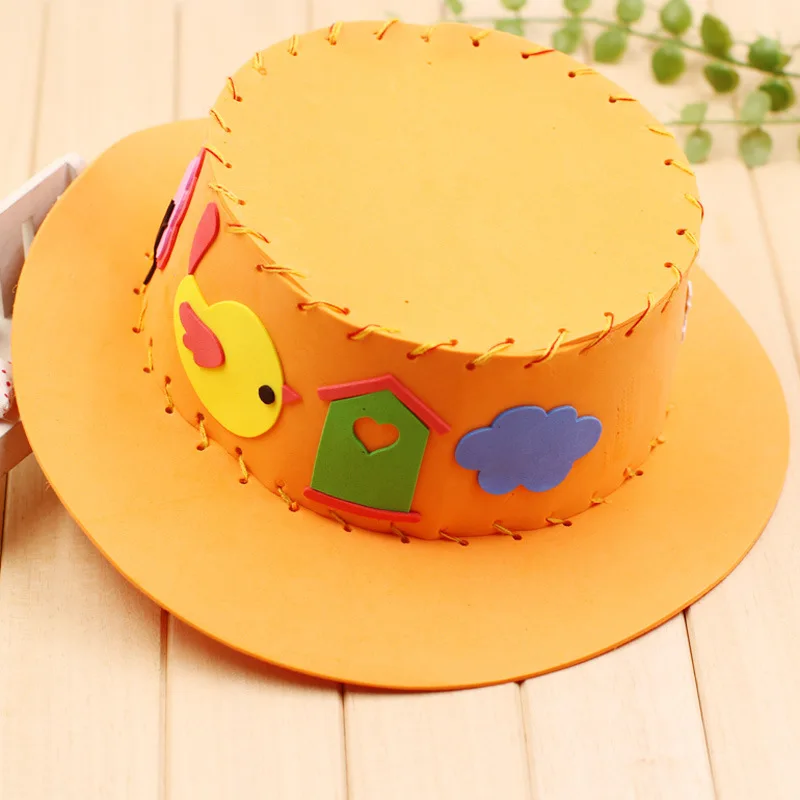 3D EVA DIY Crafts Handmade Gifts Kits Cute Cartoon Animal Styles Multicolor Creative Sun Cap Kids Educational Toys