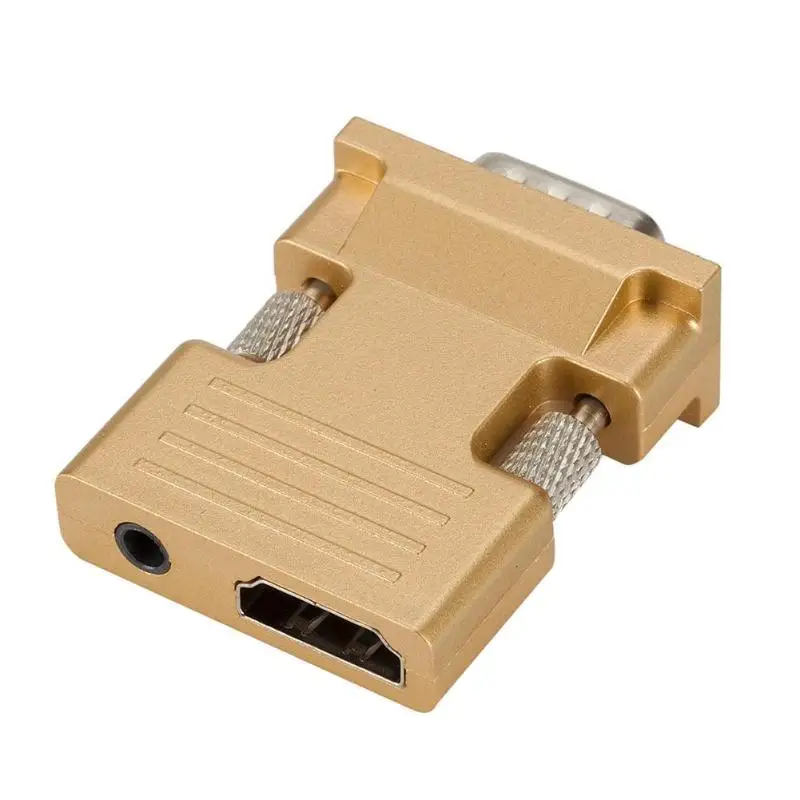 HDMI Женский к VGA Мужской адаптер с аудио кабелем поддержка 1080 P выход сигнала