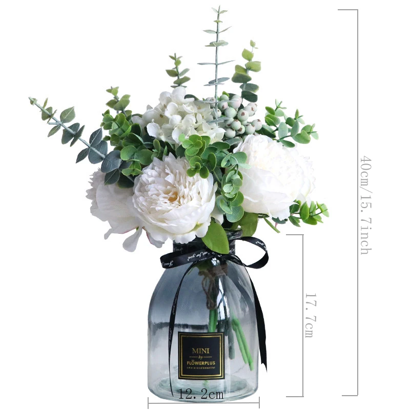 искусственные цветы pivoines artificielles pour la decoration Имитация пиона букет из роз для