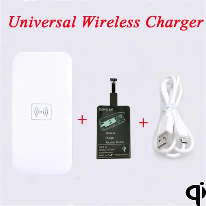 

2018 Qi Wireless Charging Pad+ Universal Wireless Charger receiver for Samsung Huawei P6/7 Umi Zero Oppo Find 7 ZTE p70