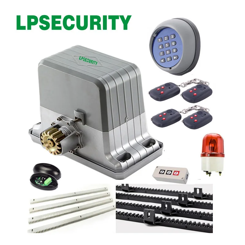 

LPSECURITY Waterproof Sliding Automatic and Remote Control Gate Opener for 1800kg Portal Weight Sliding Gate Operater Enginee
