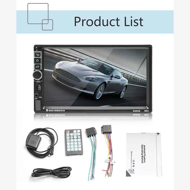 

Android 7" Touch Screen Car MP5 Player Audio Stereo FM Radio Bluetooth Handsfree Call GPS Navigation Multimedia MP3 Player