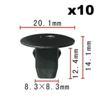 10x Nylon Für Honda Accord Kotflügel Schürze Tülle Clip Tippen Schraube 5mm 20x12x9mm/ kotflügel feste schnalle