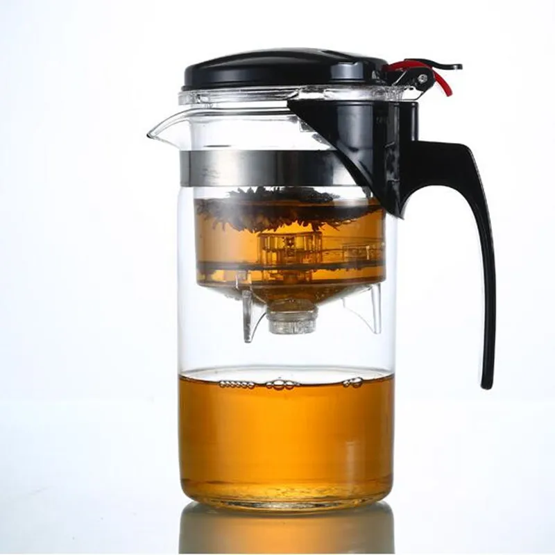 

Heat Resistant Glass Tea kettles Pot with filter kung fu Tea Set Puer Coffee kettle Teapot Convenient Office Tea set