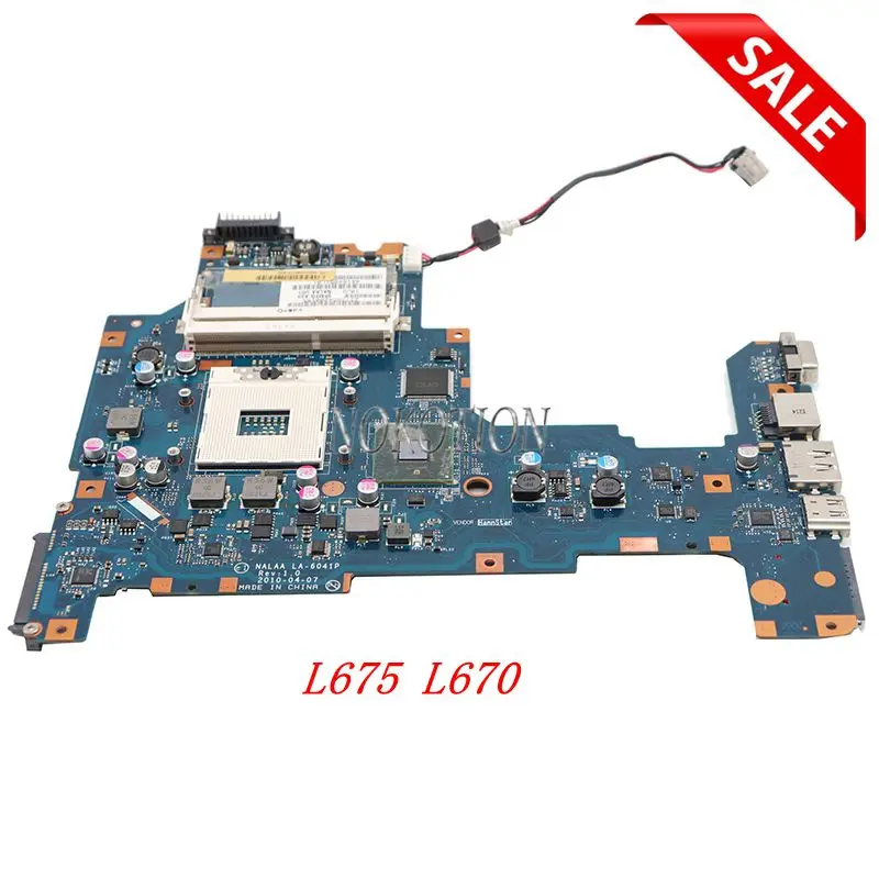 Материнская плата NOKOTION K000103760 для ноутбука Toshiba L670 L675 REV 1 0 HM55 DDR3 полностью