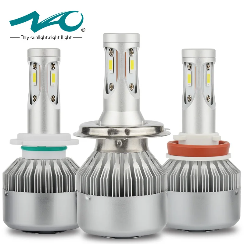 

NAO H7 LED H4 led Bulb Car Headlight Kit 12V H11 H8 H9 80W 9000LM Automobiles lamp Auto 6000K White Light 24V Super bright E3
