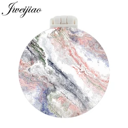 JWEIJIAO Marble Veined Marble Photo Pocket Mirror With Massage Comb Folding Portable Make up double functional Beauty Tools JWEIJIAO Marble Veined Marble Photo Pocket Mirror With Massage Comb Folding Portable Make up double functional Beauty Tools