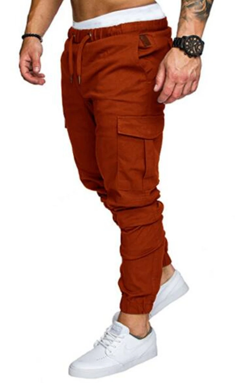 Мужские повседневные брюки мульти-карман рабочие брюки Для мужчин s Повседневное штаны хлопковые штаны Для мужчин брюки Фитнес Для мужчин