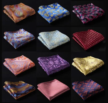 

Paisley Floral Men Silk Satin Pocket Square Hanky Jacquard Woven Classic Wedding Party Handkerchief #A3
