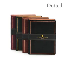 Хорошее Пунктирной твердый переплет рукопись кожзам Винтаж Bullet Journal Ежедневник недатированный