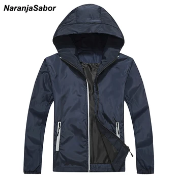 

NaranjaSabor 2020 New Mens Casual Hoodie Jacket Mens Spring Autumn Windbreaker Coat Men Windproof Clothes Male Clothing Outwear