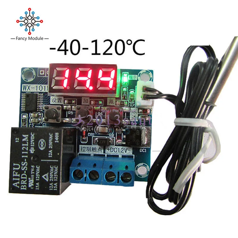 

Thermostat Digital LED Temperature Control Switch Board Digital Temperature Controller G2-005 Sensor -40-120C WX-101W
