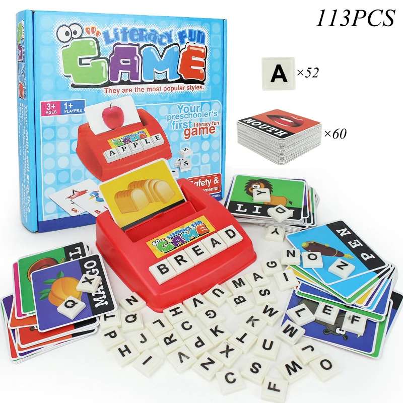 Children'S Montessori Educational Toy Letter Card Spelling Game Learn English ABC Early Education Educational Toys For Children Children'S Montessori Educational Toy Letter Card Spelling Game Learn English ABC Early Education Educational Toys For Children
