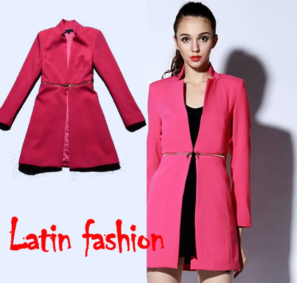 New Winter Nice Women Slim Blazer Coat Jacket Cotton Blend Three Quarter Sleeve Office Blazers And Jackets Free Shipping | Женская