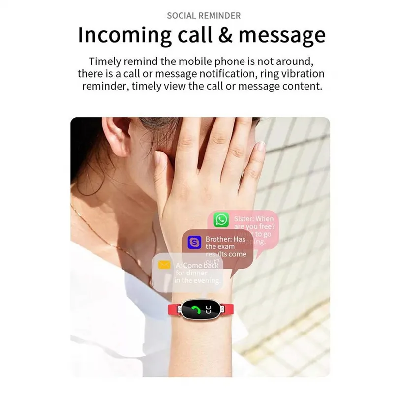B79 Female Smart Bracelet Fitness Tracker PPG ECG Sleep Monitoring Call Reminder Color Screen Sports Health Waterproof 50JUN1923