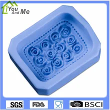 3D Silicone Twelve Rose Fondant Mold Chocolate Mould DIY Cake Decorating Fondant Bakeware Tools 3d bee honeycomb silicone mold fondant mould cake decorating tools chocolate gumpaste mold